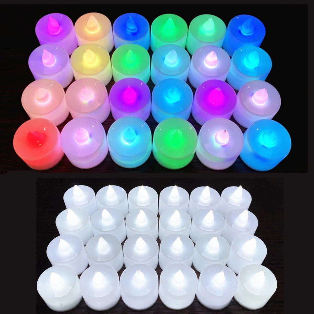 3/6/12/24Pcs Flameless LED Tealight Tea Candles Wedding Light Romantic Candles Lights for Birthday Party Wedding Decoration Home