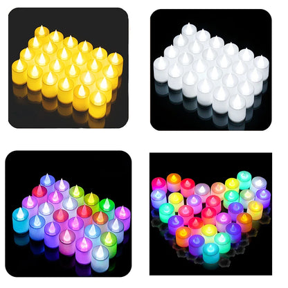3/6/12/24Pcs Flameless LED Tealight Tea Candles Wedding Light Romantic Candles Lights for Birthday Party Wedding Decoration Home