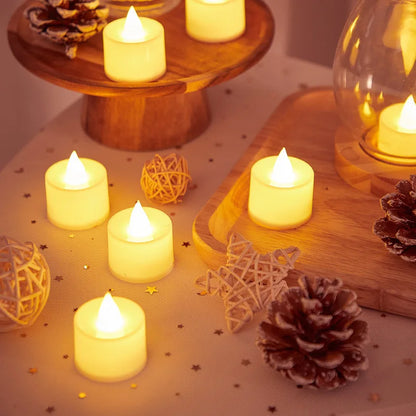 3/6/12/24Pcs Flameless LED Tealight Tea Candles Wedding Light Romantic Candles Lights for Birthday Party Wedding Decoration Home