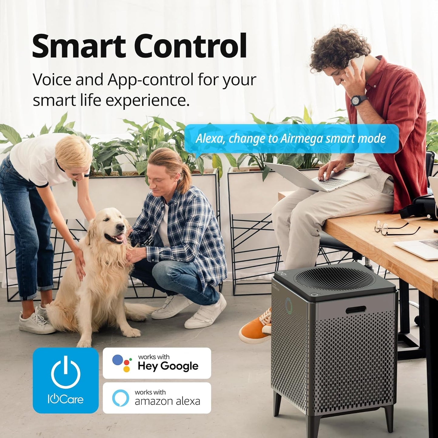 Air Purifier for Large Room Whole Home up to 3,120Ft², HEPA Filter for Smoke, Allergies, Pet Dander, Odor, App-Enabled, AQI, Smart Mode, Timer, 5Yr Warranty, Airmega 400S Graphite